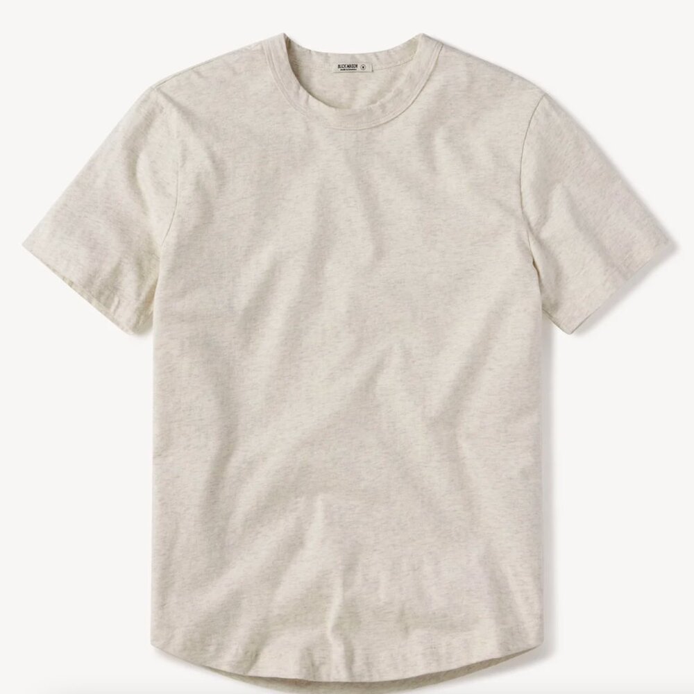 Buck Mason Men's Pima Curved Hem Cotton Short Sleeve Tee Size XS